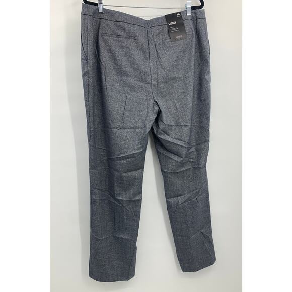 Jones New York Sydney Gray Pewter Straight Leg Pants Trousers Size 16 NEW - Picture 10 of 10